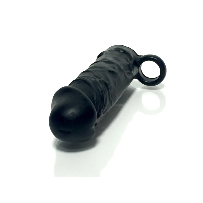 MEATY SILICONE COCK EXTENDER BLACK - Click Image to Close