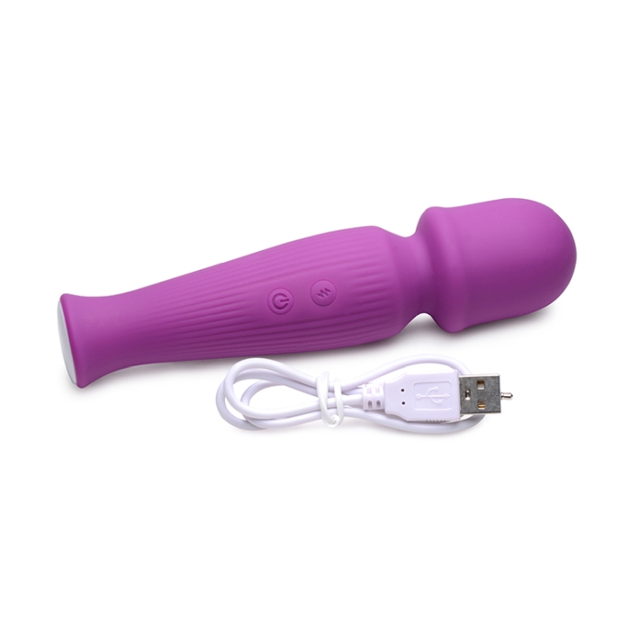 GOSSIP 10X SILICONE VIBRATING WAND - VIOLET - Click Image to Close