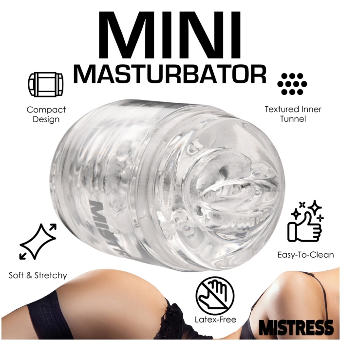 MASTURBATOR CLEAR MISTRESS DOUBLE SHOT MOUTH/PUSSY MIN - Click Image to Close