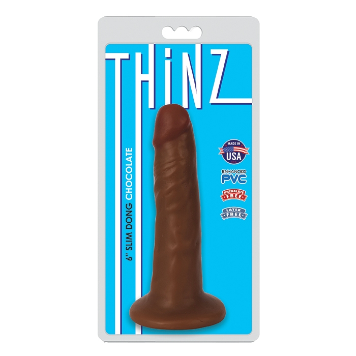THINZ 6IN SLIM DONG - CHOCOLATE