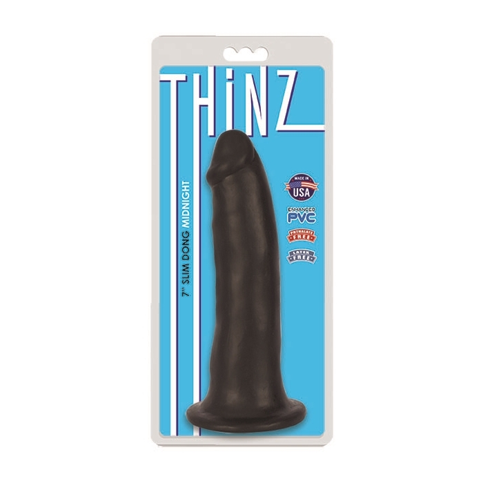 THINZ 7IN SLIM DONG - MIDNIGHT - Click Image to Close