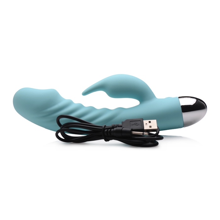 POWER BUNNIES SASSY 10X RECHARGE SILICONE G-SPOT VIBE - TEAL