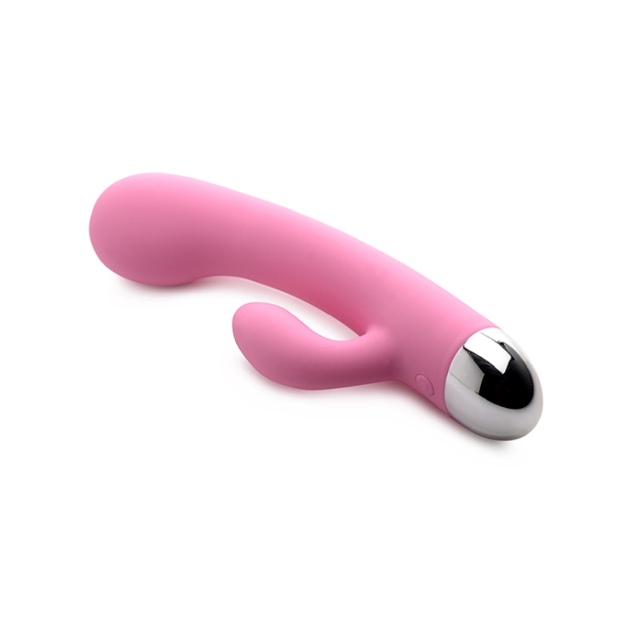 POWER BUNNIES BUBBLY 10X RECHARGE SILICONE G-SPOT VIBE - PINK - Click Image to Close