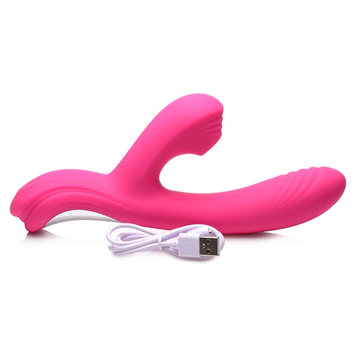 POWER BUNNIES SHUDDERS 30X RECHARGE SUCTION VIBE - MAGENTA - Click Image to Close