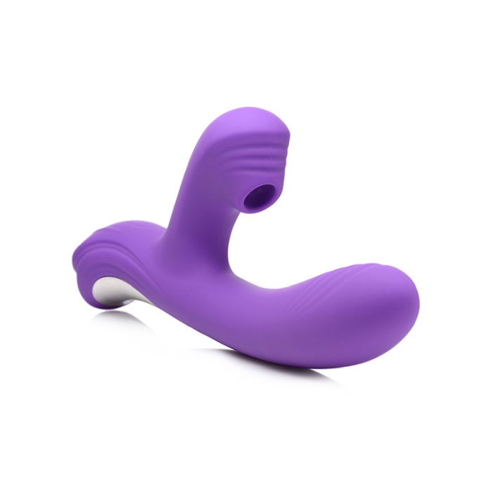 POWER BUNNIES SHIVERS 30X RECHARGE SUCTION VIBE - PURPLE - Click Image to Close
