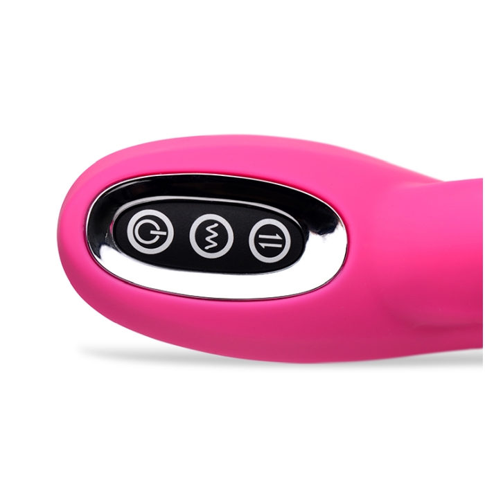 POWER BUNNIES SUCKERS 21X RECHARGE TRIPLE STIMU VIBE - PINK - Click Image to Close