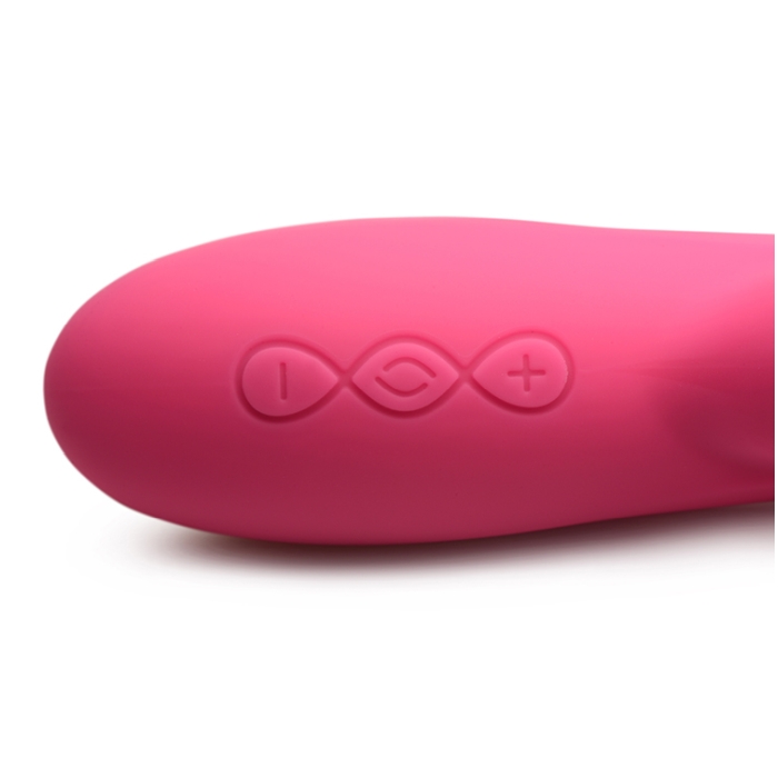 POWER BUNNIES HUGGERS 10X RECHARGE SILICONE RABBIT - PINK - Click Image to Close