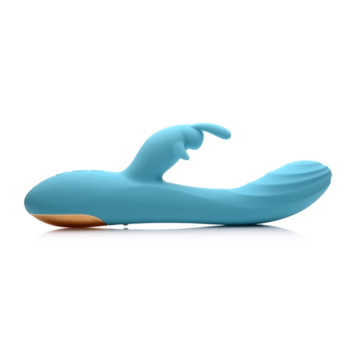 POWER BUNNIES SNUGGLES 10X RECHARGE SILICONE RABBIT - TEAL