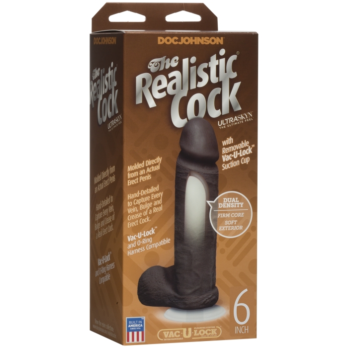 THE REALISTIC COCK UR3 6IN - BLACK