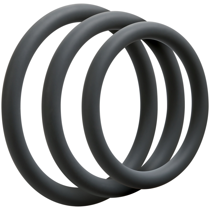OPTIMALE - 3 C-RING SET THIN SILICONE - SLATE - Click Image to Close