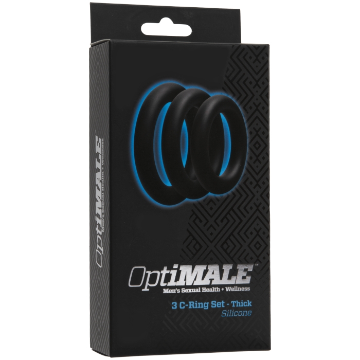 OPTIMALE - 3 C-RING SET THICK SILICONE - BLACK