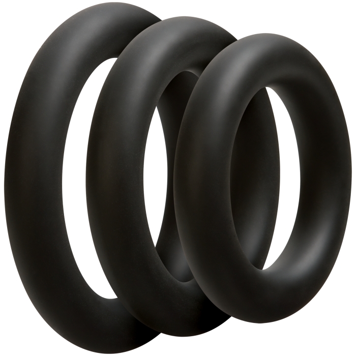 OPTIMALE - 3 C-RING SET THICK SILICONE - BLACK - Click Image to Close