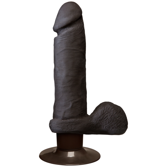 ULTRA REALISTIC VIBRATING COCK 6IN BLACK - Click Image to Close