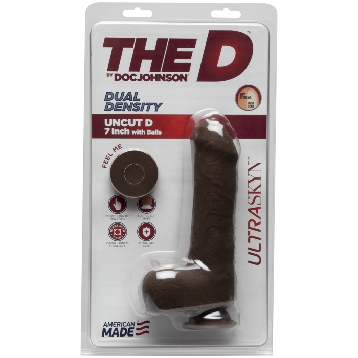 THE D UNCUT D 7" W/ BALLS - ULTRASKYN - CHOCOLATE - Click Image to Close