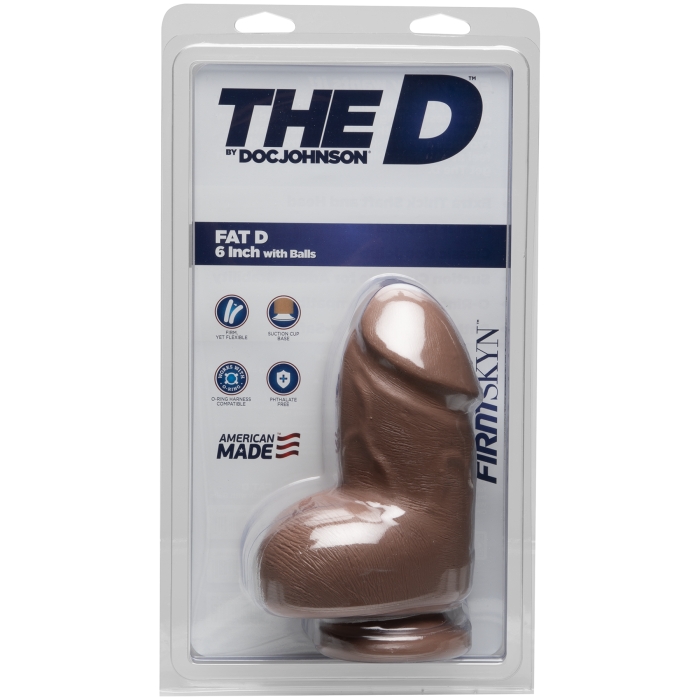 THE D - FAT D - FIRMSKYN 6" WITH BALLS - CARAMEL - Click Image to Close