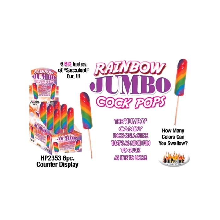 JUMBO RAINBOW COCK POP