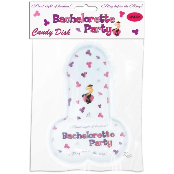 BACHELORETTE PARTY - PECKER DICK CANDY TRAY / 3 PACK