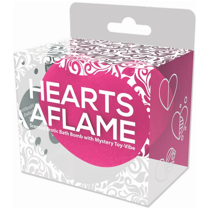 HEARTS-A-FLAME EROTIC LOVERS BATH BOMB W/ MYSTERY VIBE