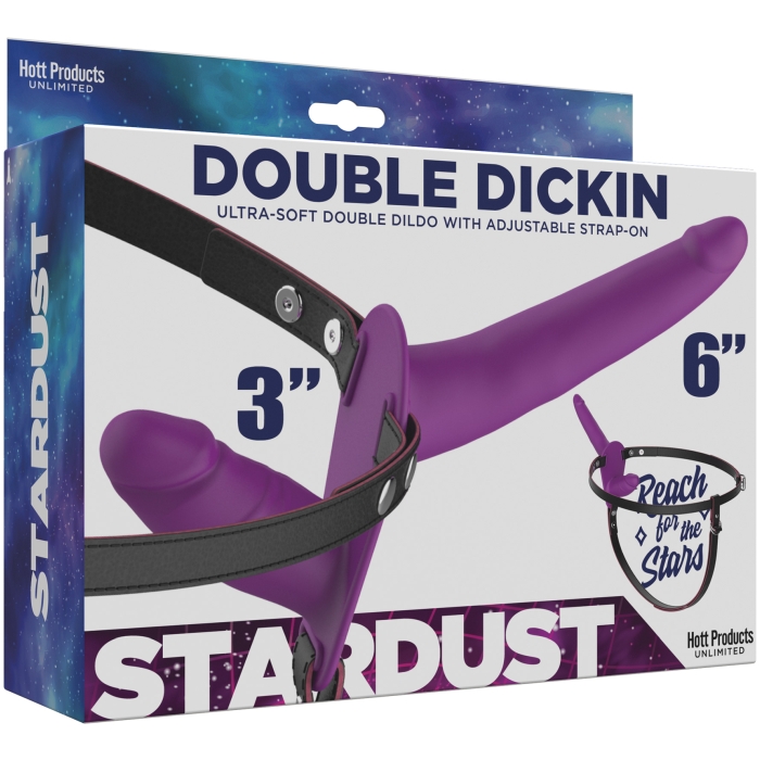 STARDUST - DOUBLE DICKIN STRAP HARNESS - PURPLE