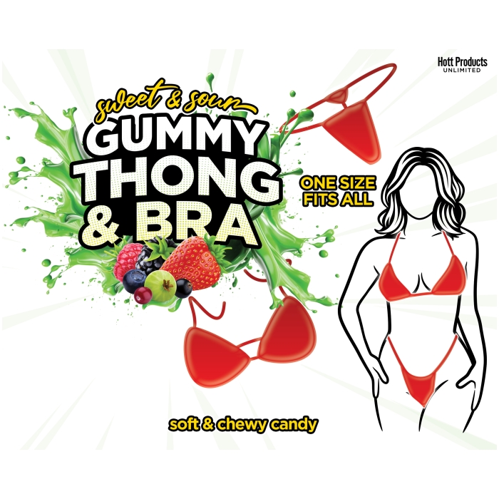 GUMMY THONG & BRA SWEET & SOUR SOFT CHEWY CANDY - Click Image to Close