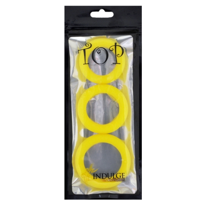 TOP SILICONE C RINGS - NEON YELLOW (3-PACK)