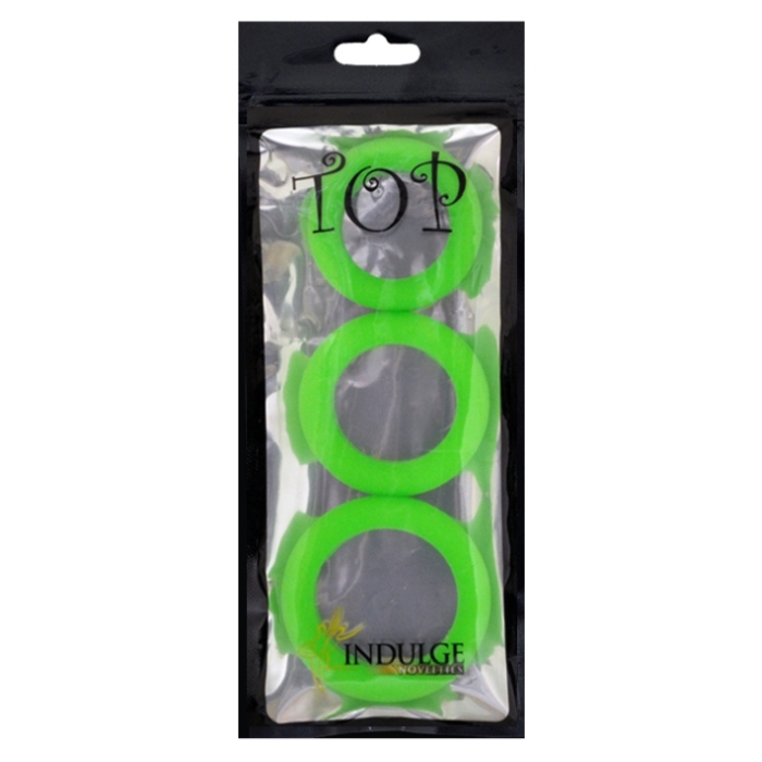 TOP SILICONE C RINGS - NEON GREEN (3-PACK)