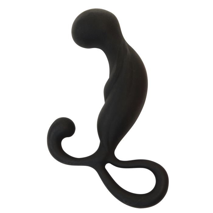 P-FEEL SILICONE PROSTATE MASSAGER - BLACK - Click Image to Close