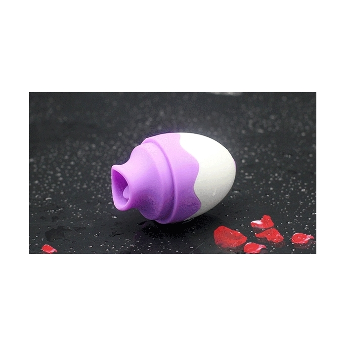 LICKER MASSAGER RECHARGEABLE EGG - VIOLET - Click Image to Close