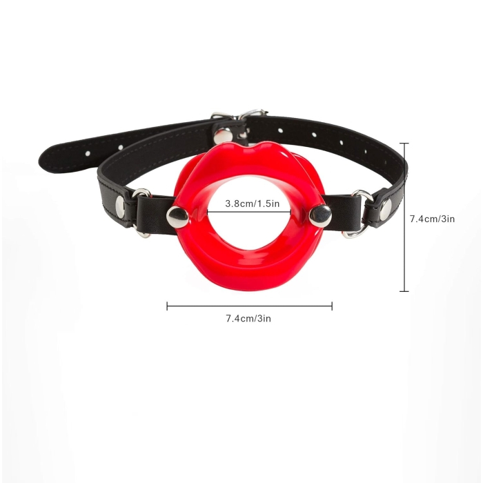 BALL GAG OPEN MOUTH - RED - Click Image to Close