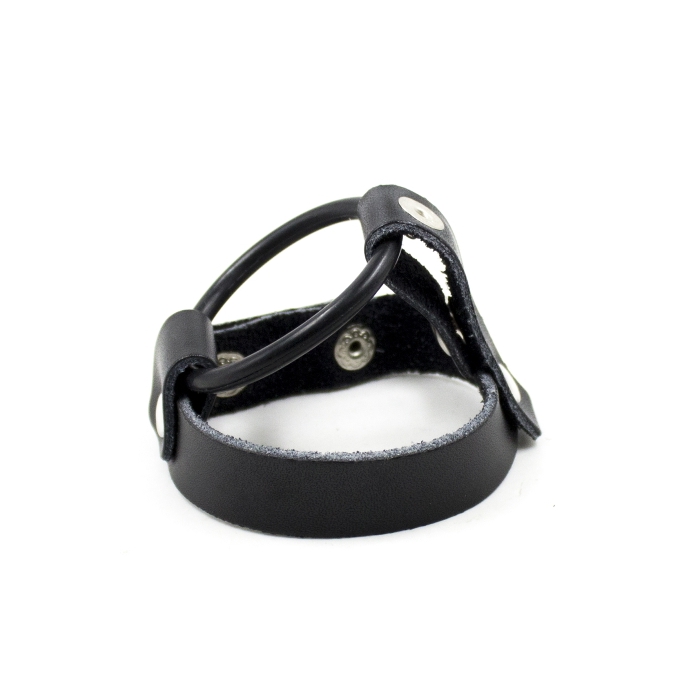 COCKRING W/RING SILICONE - BLACK