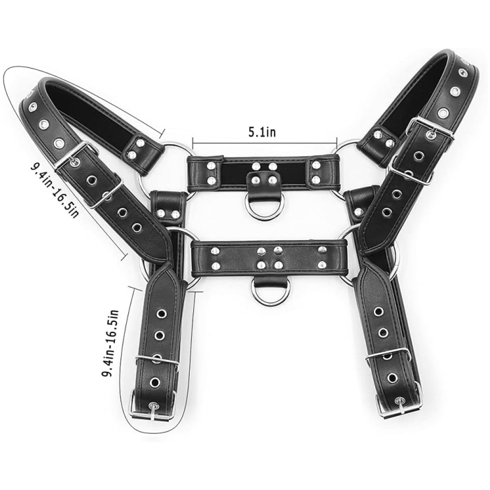 CHEST HARNESS BLK - Click Image to Close