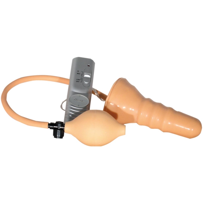 VIBRATING EXPANDABLE BUTT BUSTER-WHITE - Click Image to Close