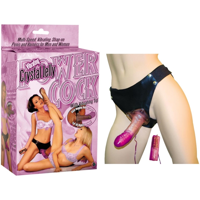 VIBRATING CRYSTAL JELLY POWER COCK-LAVENDER
