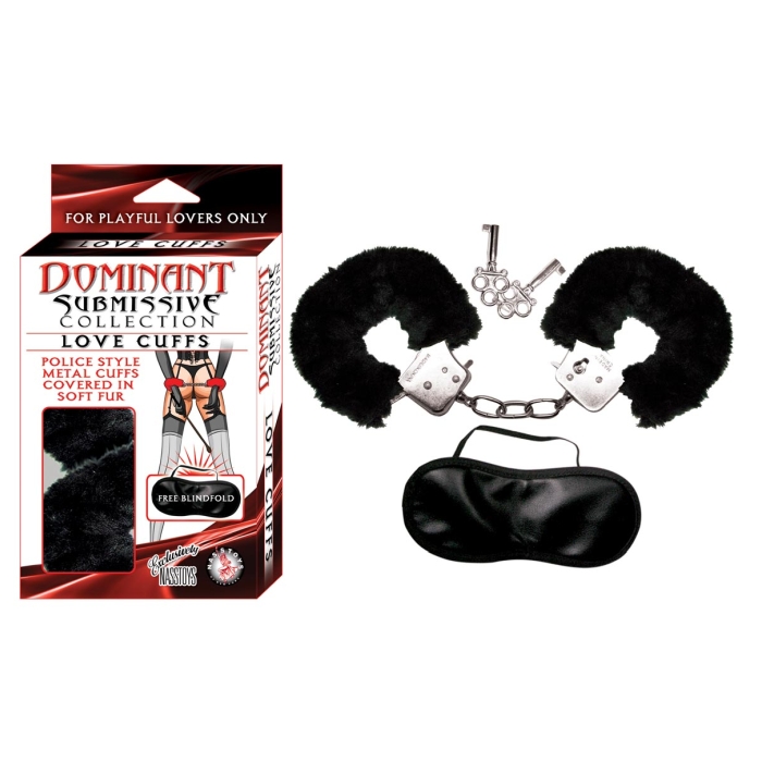 DOMINANT SUBMISSIVE COLLECTION LOVE CUFFS - BLACK