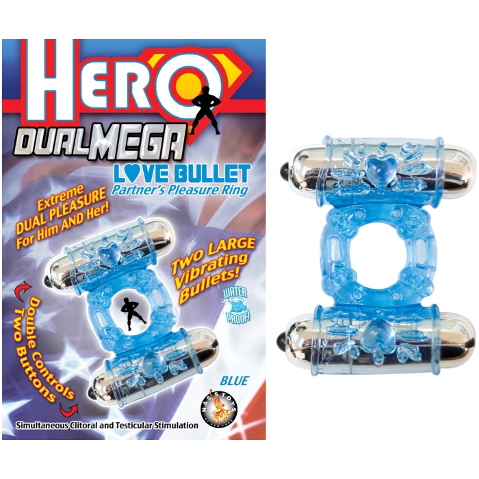 HERO DUAL MEGA LOVE BULLET - BLUE - Click Image to Close