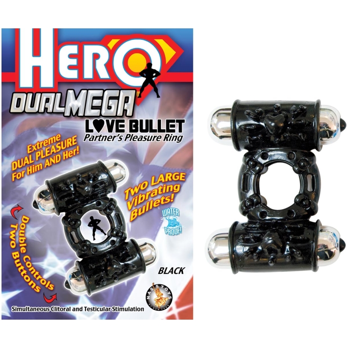 HERO DUAL MEGA LOVE BULLET - BLACK - Click Image to Close