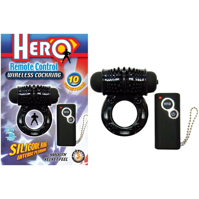 HERO REMOTE CONTROL WIRELESS COCKRING - BLACK - Click Image to Close