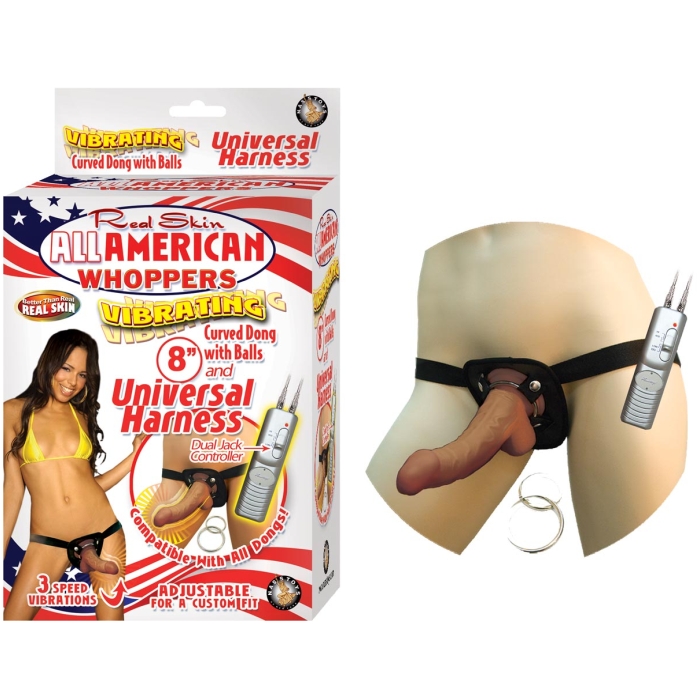LATIN AMERICAN WHOPPERS 8IN DONG WITH UNIVERSAL HARNESS