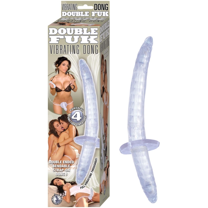 DOUBLE FUK VIBRATING DONG - CLEAR