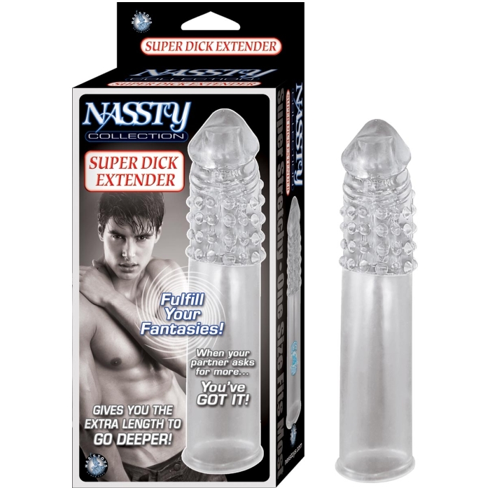 NASSTY COLLECTION SUPER DICK EXTENDER-CLEAR