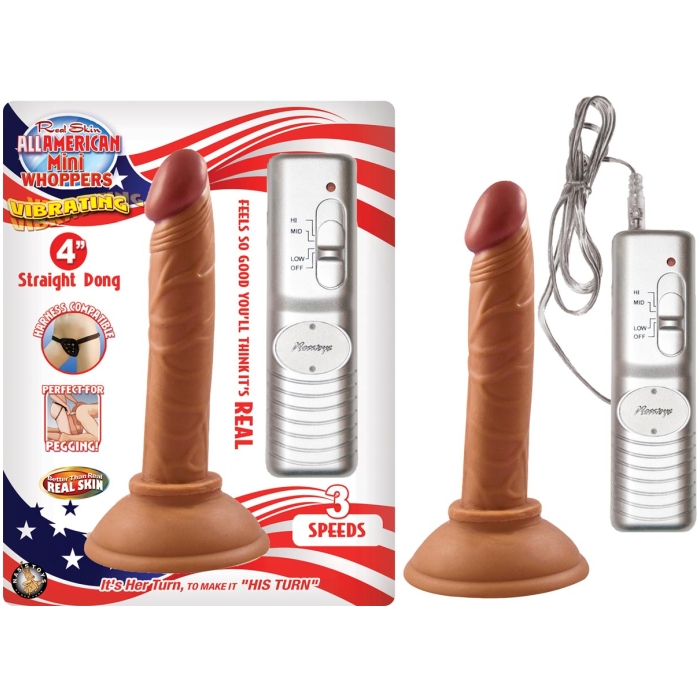 LATIN AMERICAN MINI WHOPPERS VIBRATING 4IN STRAIGHT DONG - LATIN
