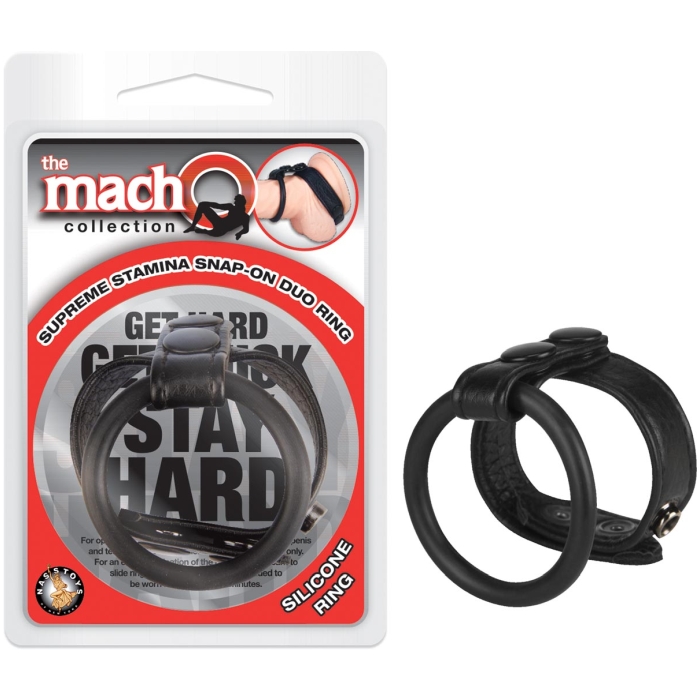 THE MACHO COLLEC/SUPREME STAMINA SNAP-ON DUO RING-BLK