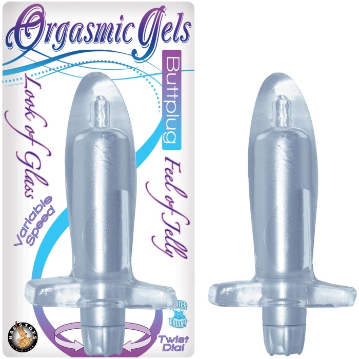 ORGASMIC GELS BUTTPLUG - SILVER - Click Image to Close