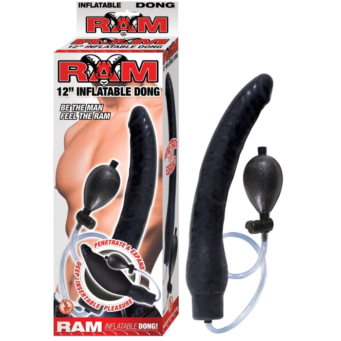 RAM 12 INFLATABLE DONG - BLACK - Click Image to Close