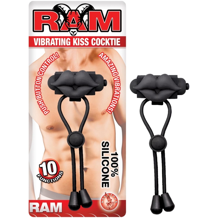 RAM VIBRATING KISS COCKTIE-BLACK - Click Image to Close