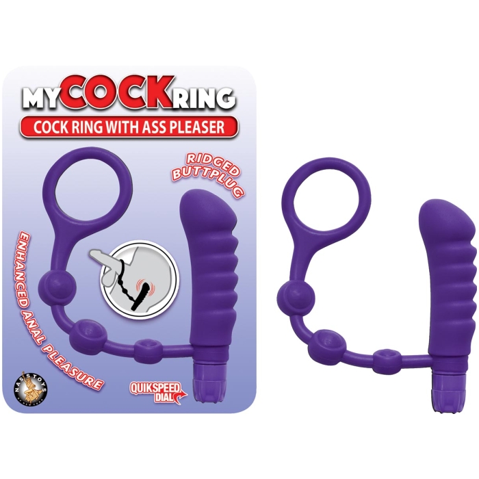 MY COCKRING WITH ASS PLEASER-PURPLE - Click Image to Close
