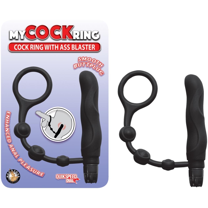 MY COCKRING WITH ASS BLASTER-BLACK