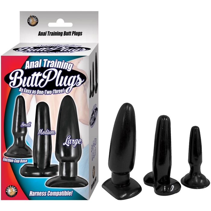 ANAL TRAINING BUTTPLUGS-BLACK - Click Image to Close
