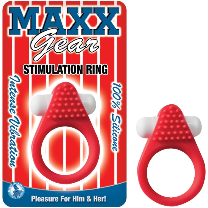 MAXX GEAR STIMULATION RING-RED - Click Image to Close