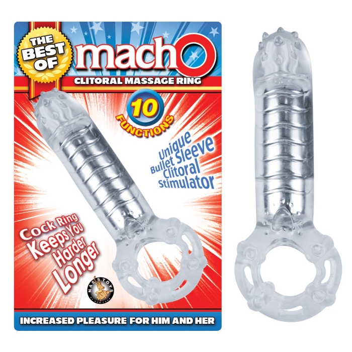 THE BEST OF MACHO CLITORAL MASSAGE RING-CLEAR - Click Image to Close